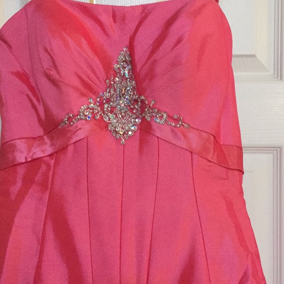 Night Moves coral corset taffeta prom pageant - Picture 2 of 7